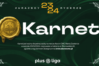 Sprzedaż karnetów i biletów Aluronu CMC Warty Zawiercie w sezonie 2023/2024