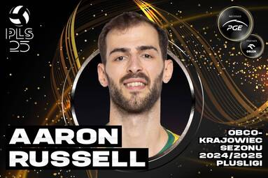 Nominowany w kategorii Obcokrajowiec sezonu 2024/2025 PlusLigi: Aaron Russell